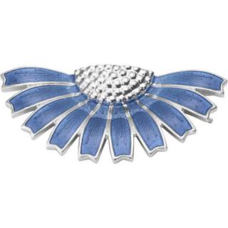 DAISY Halv Blomst Hårspænde, Blå, Georg Jensen, Sterlingsølv / Blå emalje