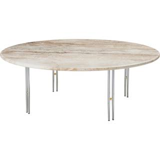 GUBI IOI sofabord Rippled beige-kromstativ Ø100 cm