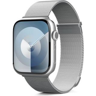 Apple Watch (38/40/SE/41/42mm) Epico Milanese+ (Plus) Rem i Rustfri Stål - Silver
