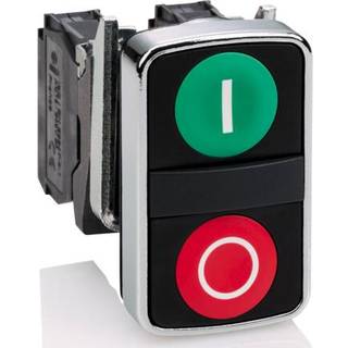 Schneider Sort bezel double trykknap