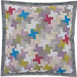 Filzkissen zum Besticken mehrfarbig 42x42cm - Mehrfarbig