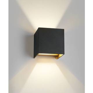 Box up/down sort/guld 2x3w led ip54
