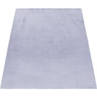 Pouffy Shaggy Tæppeløber Ensfarvet - Sølv - 80x250 (Løber)