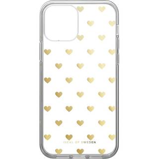 Clear Case iPhone 12/12P Golden Hearts