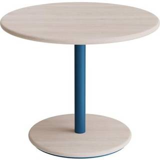 Bord Donut, Ø700 mm, højde 570 mm, hvidpigm. ask på azurblåt understel