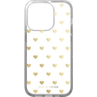 Clear Case iPhone 14PR Golden Hearts
