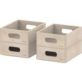 Flexa Play Opbevaringskasser 15x19 Cm 4-pak - Småopbevaring børn Fyrretræ Pine - 88-13804