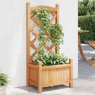 plantekasse med espalier massivt grantræ brun