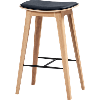 Nordic Bar Stool - Oak with stitches