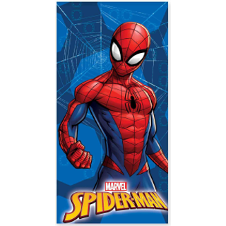 Badehåndklæde - 70x140 cm - Spiderman klar til kamp - 100% Bomuld