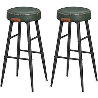 Vasagle Echo Collection ULBC090C01 BARECROOLS, SET AF 2, KØKKENTESTOOLER, Morgenmadskføring, syet faux læder, 30 "høj, til hjemmet, bar, spisestu