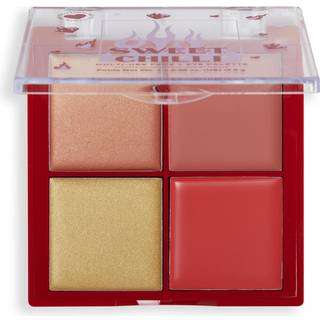 I Heart Revolution Sweet Chilli Blush & Highlight Quad palette med highlightere og blush 4x0.9 g - 4x0,9 g