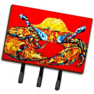 """" Caroline's Treasures MW1115th68 Crab Fat and Sassy Leash eller Key Holder Large Multicolor """"