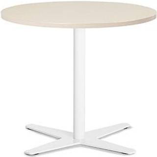 Bord Amy Ø650 mm H582 mm, Birk laminat Hvidt understel