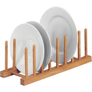 Tallerkenholder i bambus - Natur - 34cm x 12,5cm x 12cm - Erika