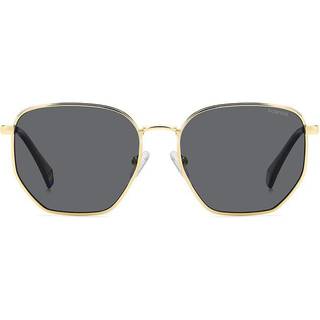 Polaroid Unisex PLD 6214/S/X 2F7/M9 Solbriller Metal Guld Grå Geometrisk Polariseret