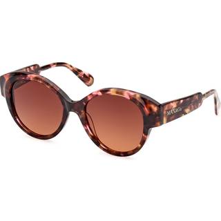 MAX&Co Kvinde MO0076 55F Solbriller Acetat Havana Brun Rund Normal Skygge