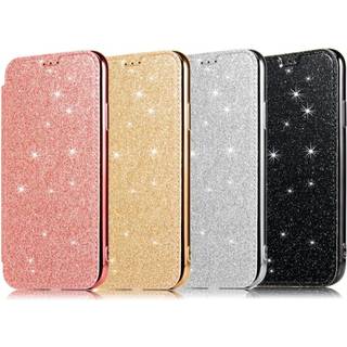 SKALO iPhone 11 Pro Max Flip Cover TPU Ultratyndt Glitter - Sort