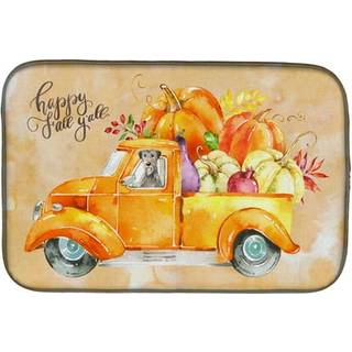 """" Caroline's Treasures CK2621DDM Fall Harvest Irish Wolfhound Dish-Drying-Mats 14x21 Multicolor """"