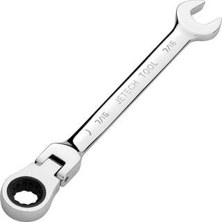 Jetech 7/16 tommer fleksibelt hovedudstyr Industriel kvalitet Flex Ratcheting Spanner lavet med smedet varmebehandlet CR-V-legering stål fuld pol
