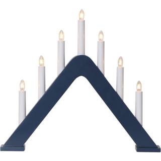 Star Trading - Advent Candlestick Jarve - Blå - 36 cm