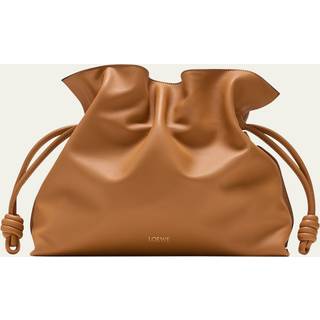 Loewe Flamenco Large leather clutch - brown - One Size