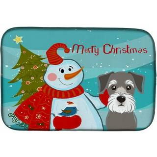 """" Caroline's Treasures Snowman med Schnauzer Dish Drying Mat 14 """" """" X 21 """" """" """"
