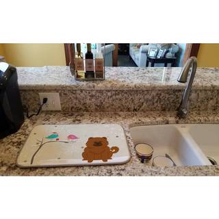 """" Carolines skatte julegaver mellem venner chow rød skål tørrende mat 14 x 21 """"