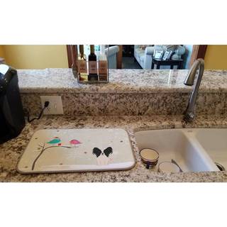 """" Carolines skatte julegaver mellem venner papillon sort hvid skål tørrende mat 14 x 21 """"