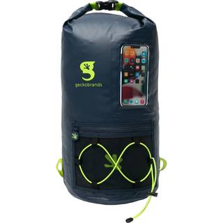 Geckobrands Hydroner 20L Vandt?t t?r pose Rygs?k Navy/Neon Green - Letv?gts rejsetaske med klar telefonpose
