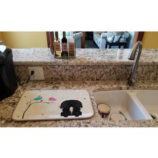 """" Carolines skatte julegaver mellem venner Pekingese Black Dish Drying Mat 14 """" ""X 21"" """" """" ""