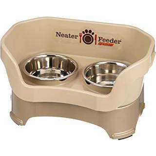 Neater Feeder Deluxe Mess Proof Hundesk?le Forh?jet Mellemst?rrelse Hunderace - Fremstillet i USA - Ingen spild H?vet Hundemadssk?l Stand - Rustf