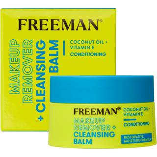 Freeman Restorative Makeup Remover + Cleansing Balm Moisturizing & Conditioning Coconut Oil & Vitamin E Lightweight Formula fjerner forsigtigt ma