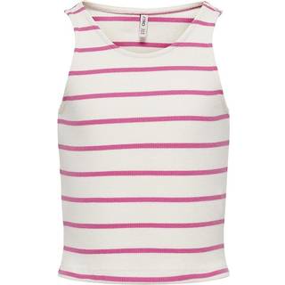 Kids Only Strawberry Pink/cloud Dancer Stribet Short Top