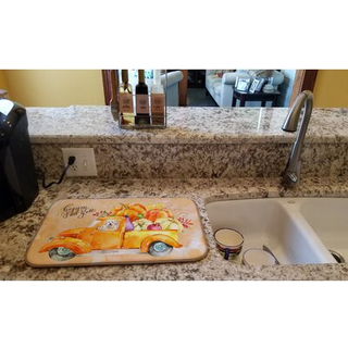 """" Caroline's Treasures CK2618DDM Fall Harvest Goldendoodle Dish-Drying-Mats 14x21 Multicolor """"