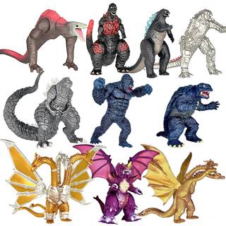 Twcare Sæt af 10 Godzilla vs Kong Dinosaur Dragon Toys Movable Joint Action Figures King of the Monsters Shin Ultima Gamera Mecha Mechagodzilla G