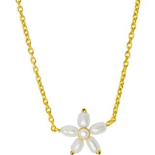Pearl Signatur Halskæde, Gold Plated Silver, 45 cm