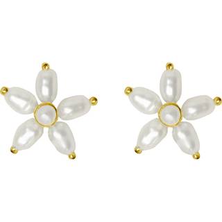 Pearl Signature Øreringe, Gold Plated Silver