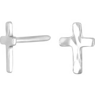 Nordahl Jewellery - CHARM52 ørestikker i sølv m. kors