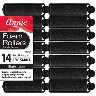 Annie Foam Rollers Small Sort 14 stk