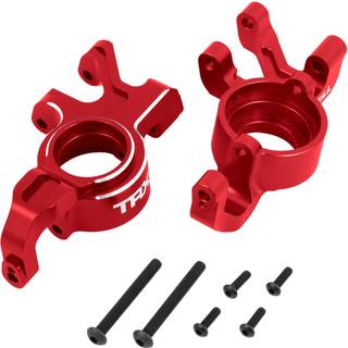 Traxxas - TRX7836-RED - Steering Blocks L&R (Pair) Alu red X-Maxx, XRT