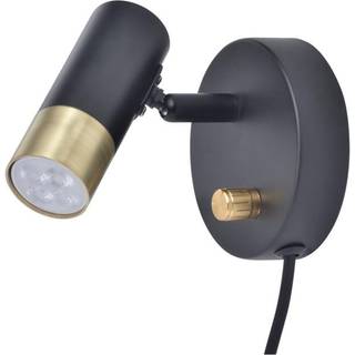 Oriva Mini sort/messing væglampe