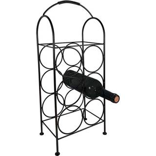Weinregal Metall Braun Flaschenregal für 6 Flaschen Standregal Vintage-Stil