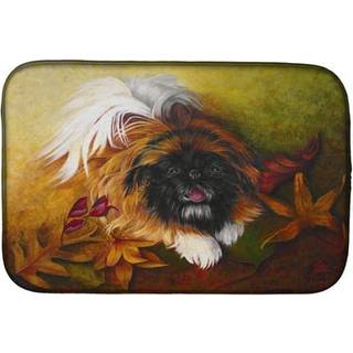 """" Caroline's Treasures MH1046DDM Pekingese Boogie Dish-Drying-Mats 14x21 Multicolor """"