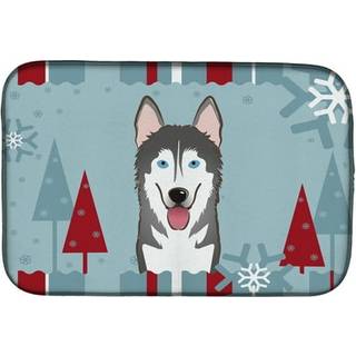 """" Caroline's Treasures Winter Holiday Alaskan Malamute Dish Drying Mat 14 """" """" X 21 """" """" """"
