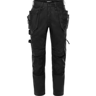 FRISTADS® Alnaryd SORT Oekotex® Håndværkerbuks 4-vejs stretch m/værktøjslommer (250 g/m²) Str. D92