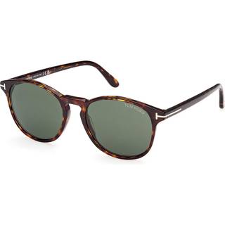 TOM FORD Mand FT1097 LEWIS 52N Solbriller Acetat Havana Grøn Rund Normal