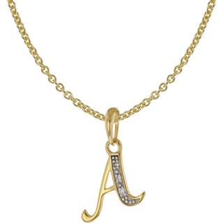 trendor 41520-A Buchstaben-Anhänger A Gold 333/8K mit vergoldeter Silberkette