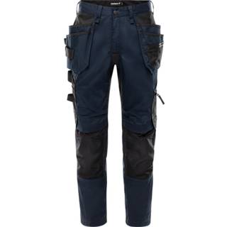 FRISTADS® Alnaryd MARINEBLÅ Oekotex® Håndværkerbuks 4-vejs stretch m/værktøjslommer (250 g/m²) Str. D92