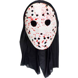 Blutige Hockey Maske mit Kapuze